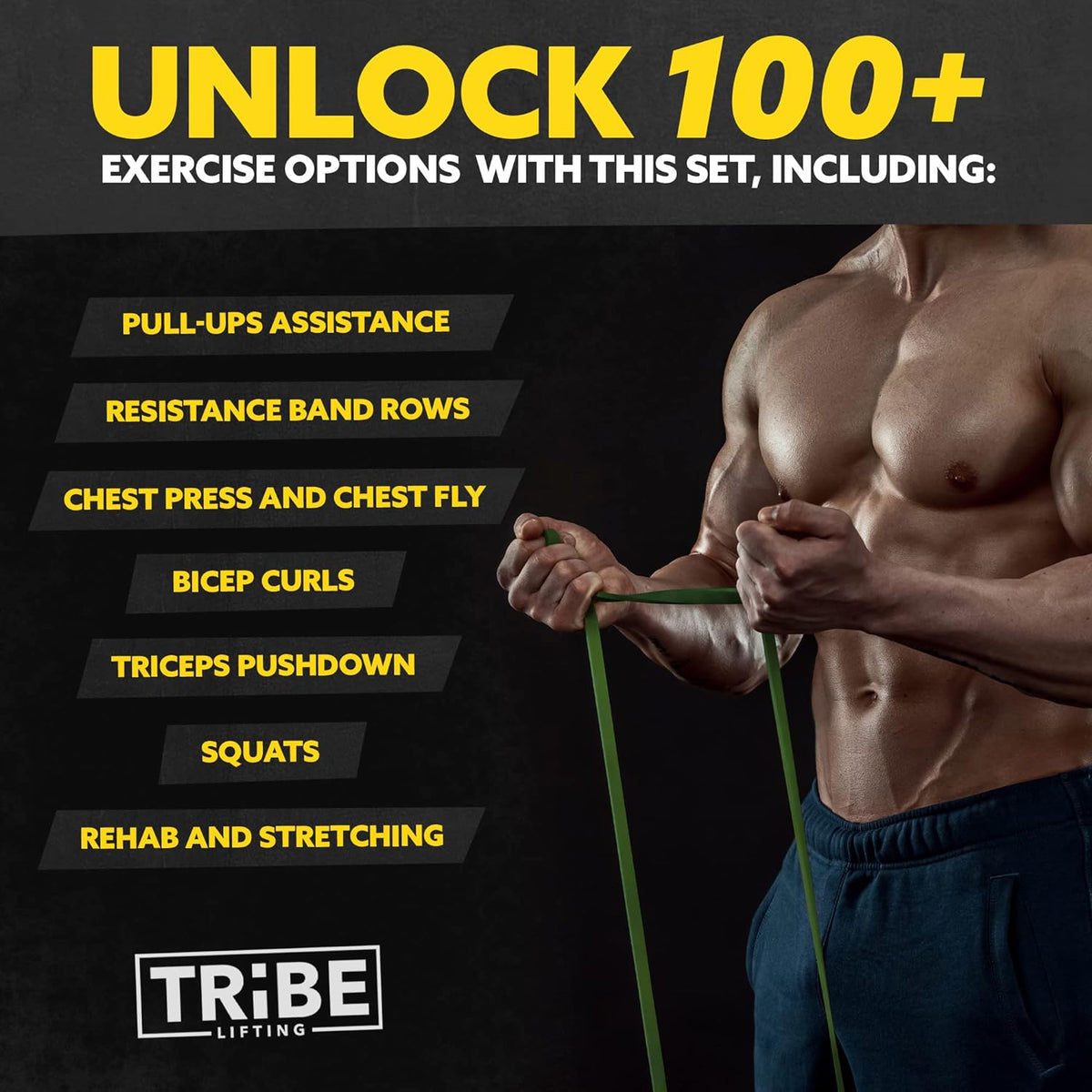 Long Resistance Bands Set, 5 Pull Up Assistance Bands for Working Out