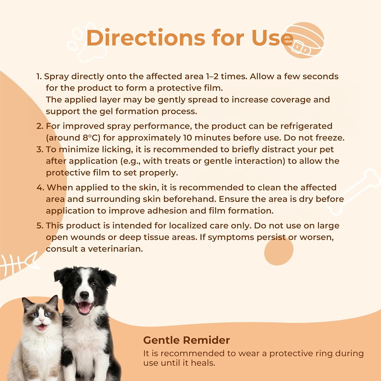 Pet Skin Care Spray Gel for Dogs & Cats, Hot Spot & Pet Wound Spray