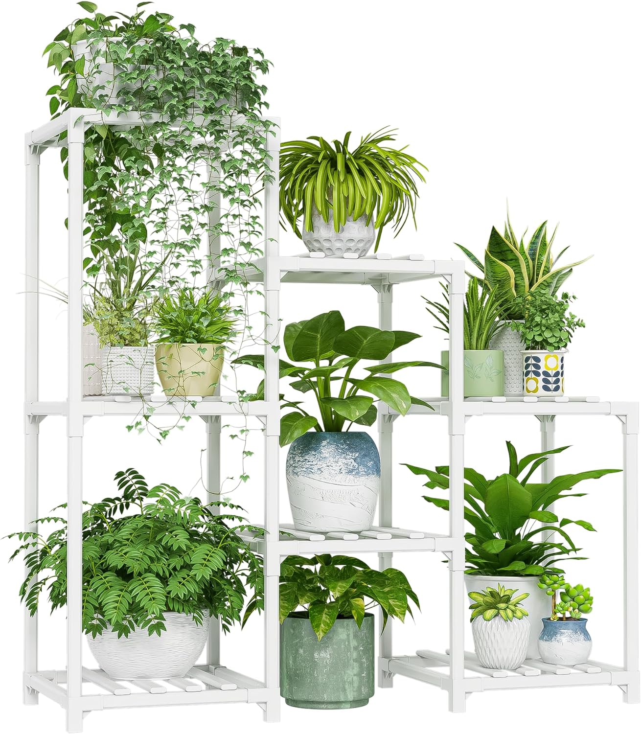 Bamworld Plant Stand Indoor Plant Shelf Outdoor Wood Plant Rack