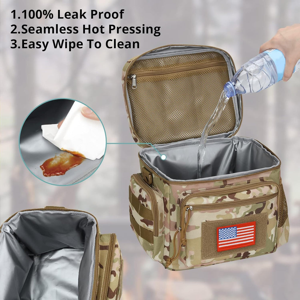Lunch Box for Men, 12L Leakproof Tactical Lunch Bag Large Cooler for work