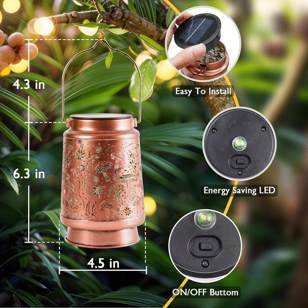 Homemory Gifts for Women, Solar Mushroom Lanterns Outdoor Lights
