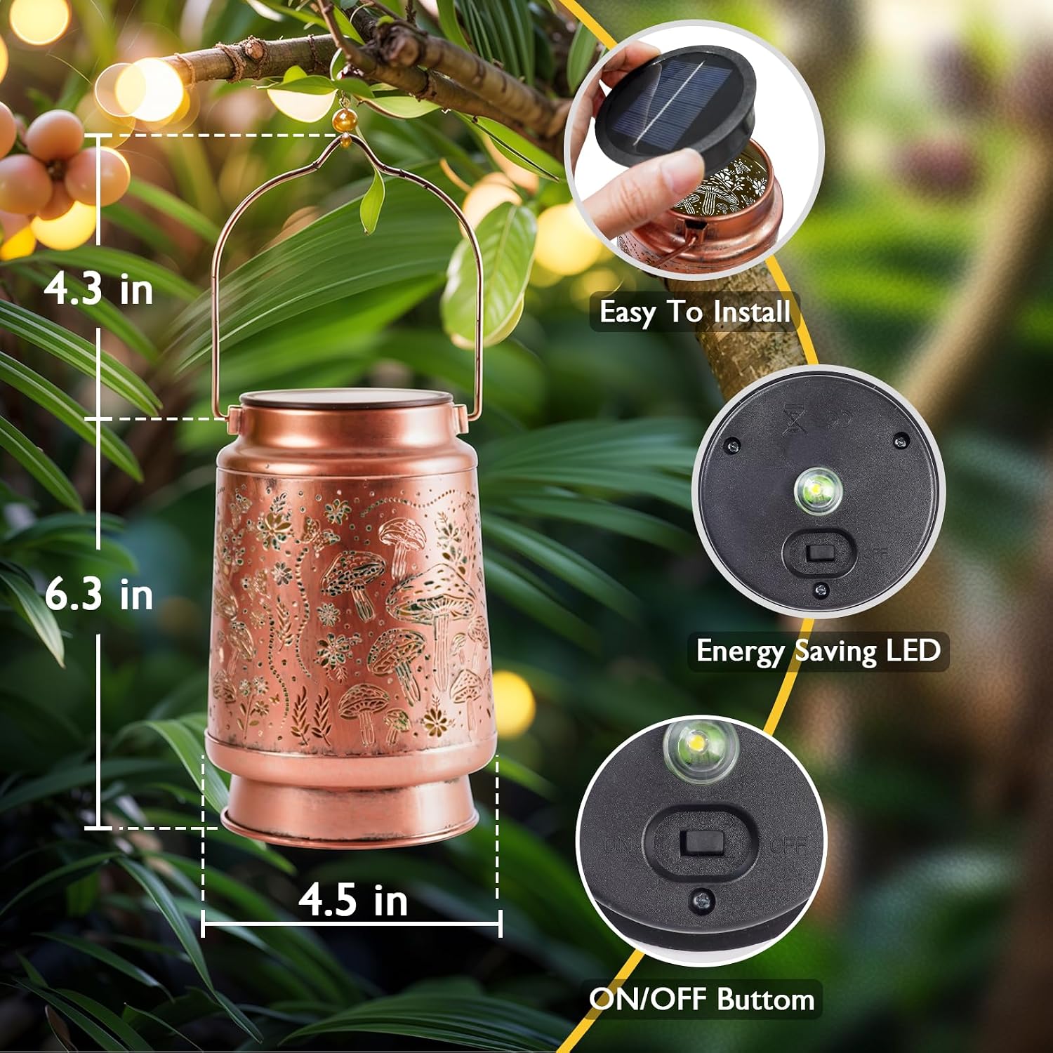 Homemory Gifts for Women, Solar Mushroom Lanterns Outdoor Lights