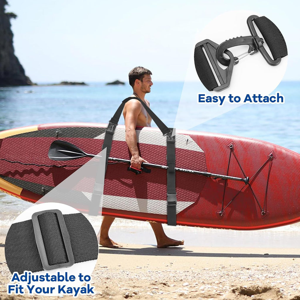 Kayak Shoulder Strap, Surfboard Paddle Board Accessories, Hands-Free SUP Carrying Strap for Boards