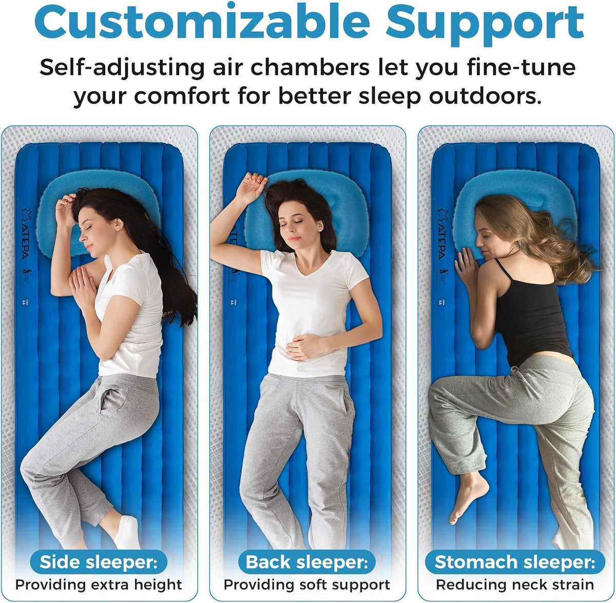 ATEPA Inflatable Pillow for Camping, 90 g Ultralight