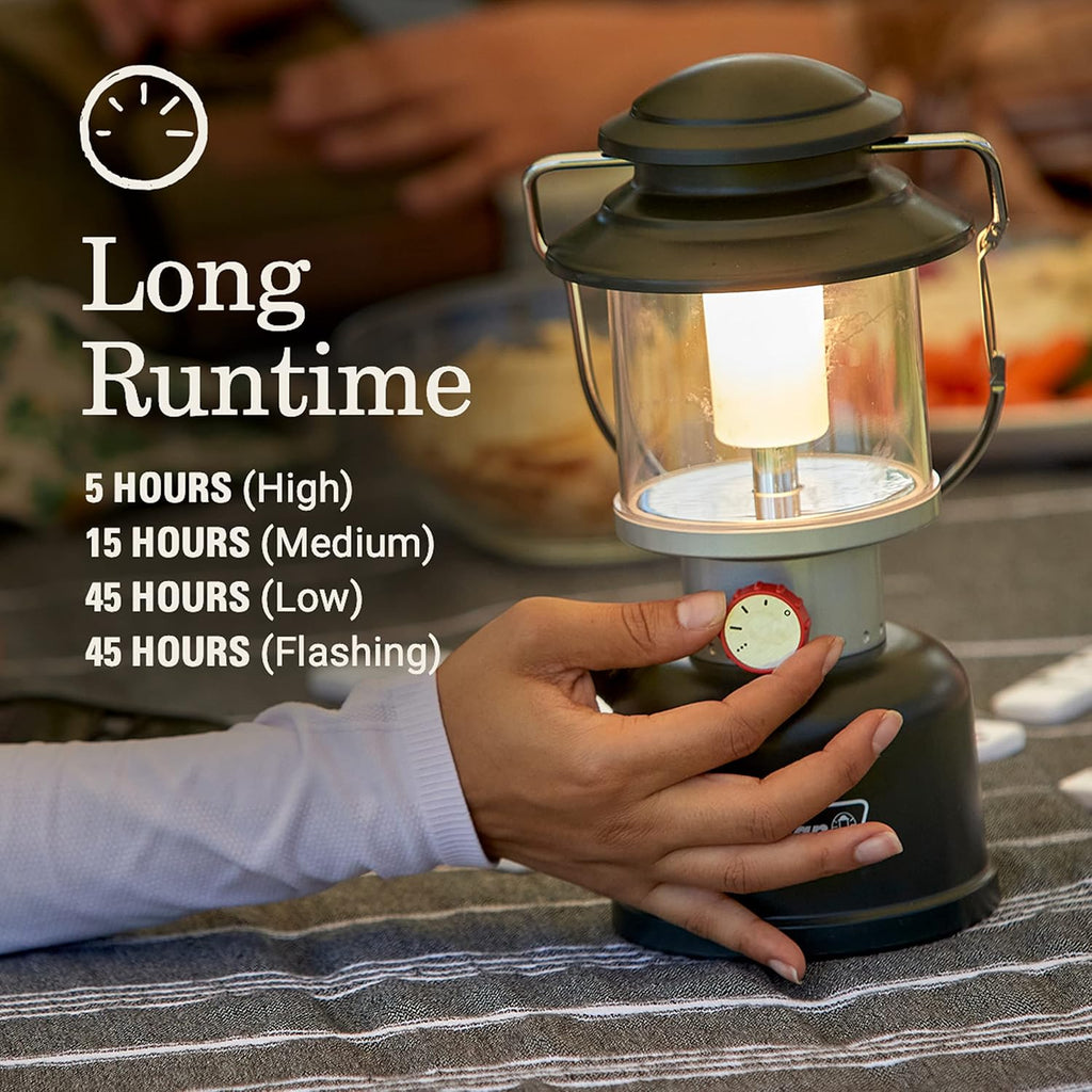 Coleman Classic Rechargeable LED Lantern, Impact & Water-Resistant Lantern with Carabiner Handle & Charging Ports, Great for Camping, Power Outage, Emergencies, & More