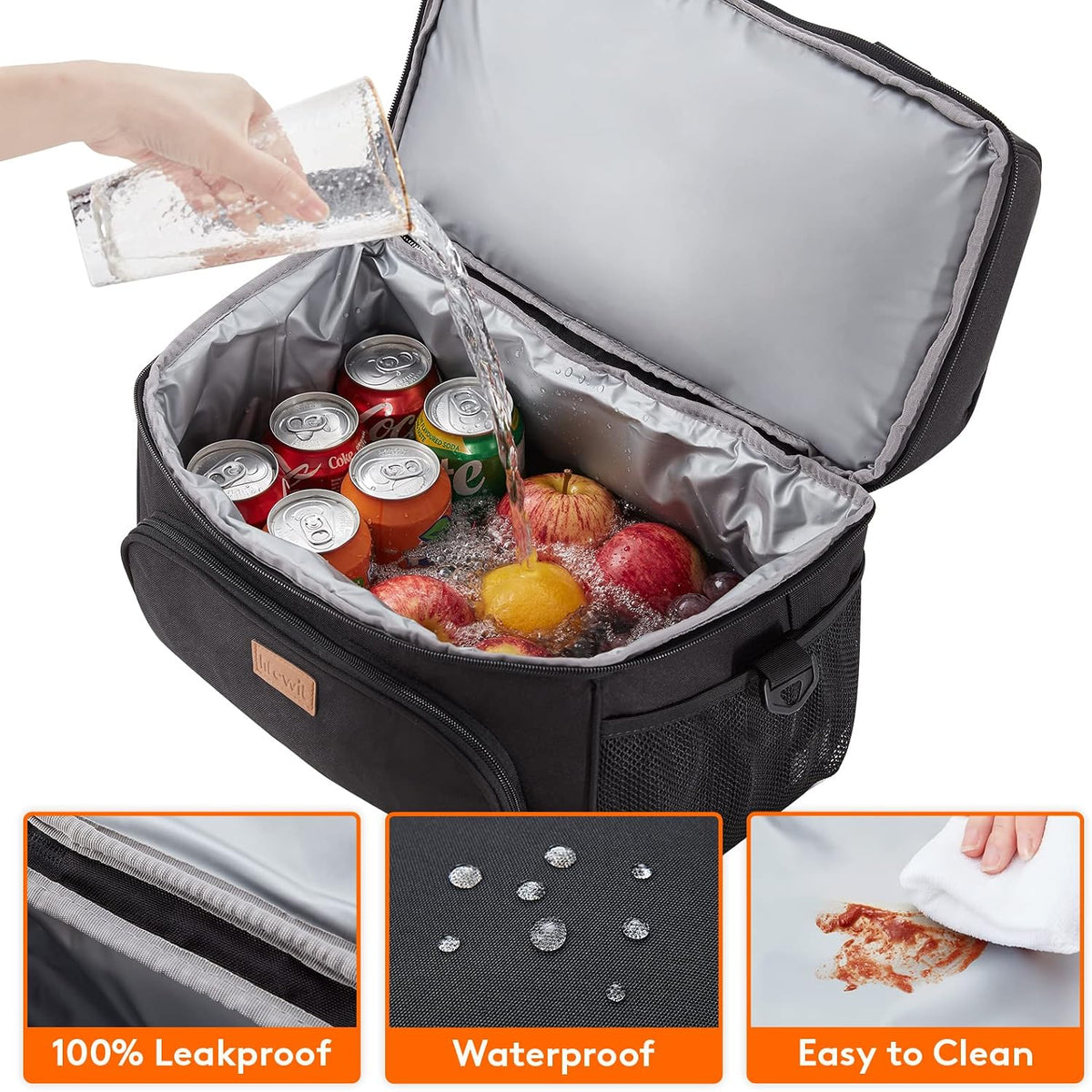 Lifewit Insulated Cooler Bag, Large Leakproof Beach Cooler, Lightweight Portable Double Layer Soft-Sided Travel Ice Chest for Camping, Kayaking, Road Trips, Grocery Shopping