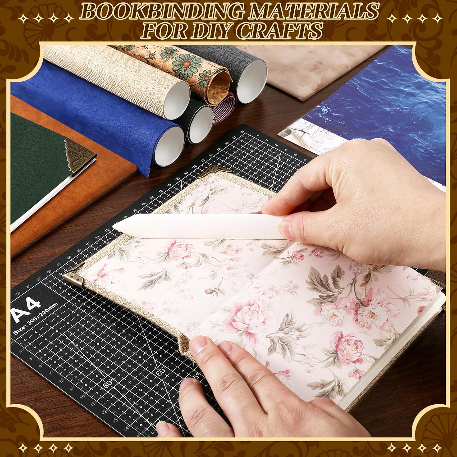 FOGWOWO 208 Pcs Book Binding Kits,Book Making Kit with Video Tutorials