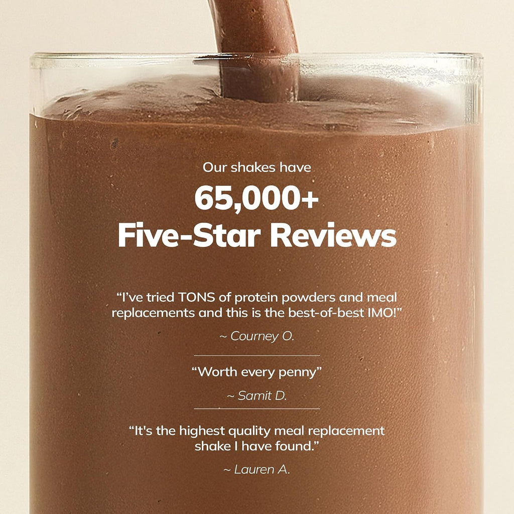 Ka'Chava Whole Body Meal Shake - Vegan Protein with 85+ Superfoods - Plant-Based Meal Replacement with Probiotics & Digestive Enzymes - Chocolate 5 Sachets