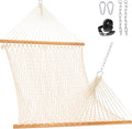 Lazy Daze Double Handwoven Rope Hammock for Outdoor Fits 12-13 Ft Stand
