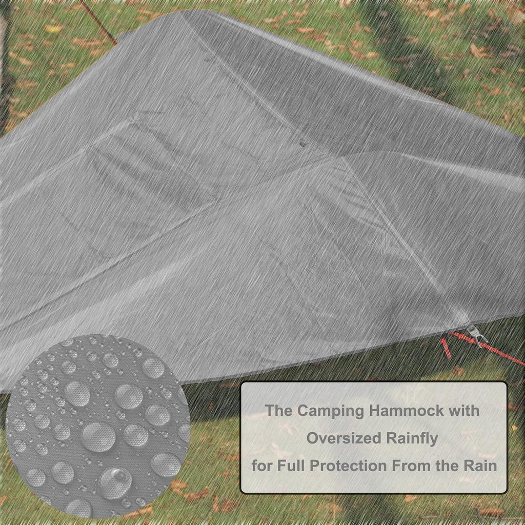 WintMing Hammock with Mosquito Net and Rain Fly Cover 3 in 1 Camping Hammock Tent 440lbs Load
