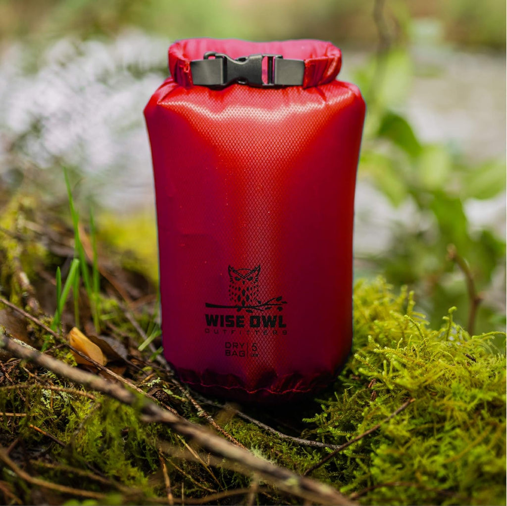 Wise Owl Outfitters Waterproof Dry Bag 3-Pack – Lightweight & Airtight 5L/10L/20L Small & Large Dry Bags for Kayaking, Beach, Travel, Boating, Hiking