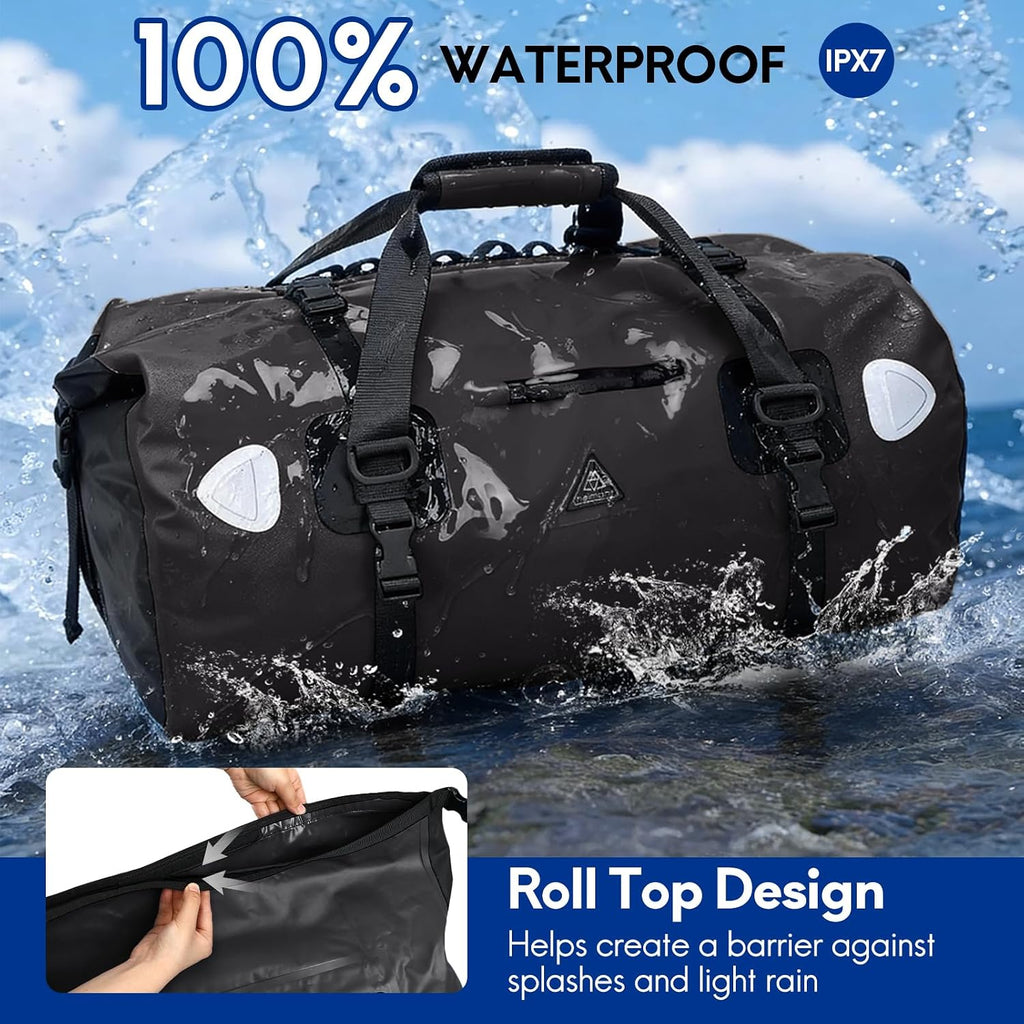 Haimont Waterproof Duffel Bag Roll-top Dry Duffel Bag with Quick-fixed Straps for Motorcycling, Rafting, Boating, SUP, Kayaking, Travel, 50L/70L