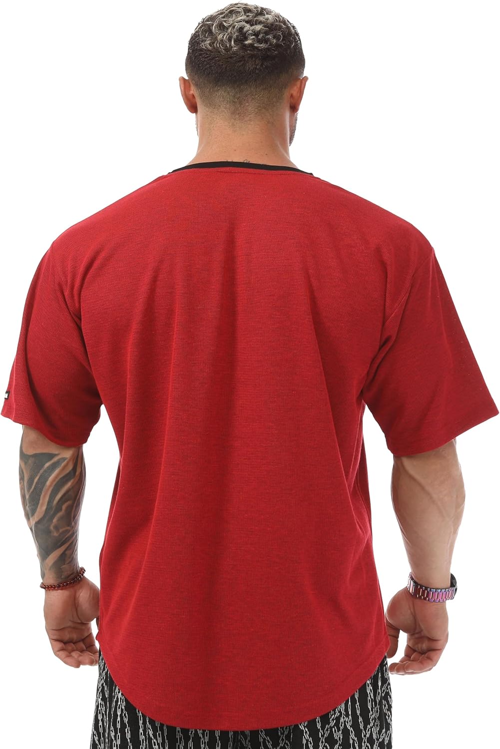 Men's Oversize Gym Fitness and Bodybuilding T-Shirt, Cotton O-Neck Lifestyle Top
