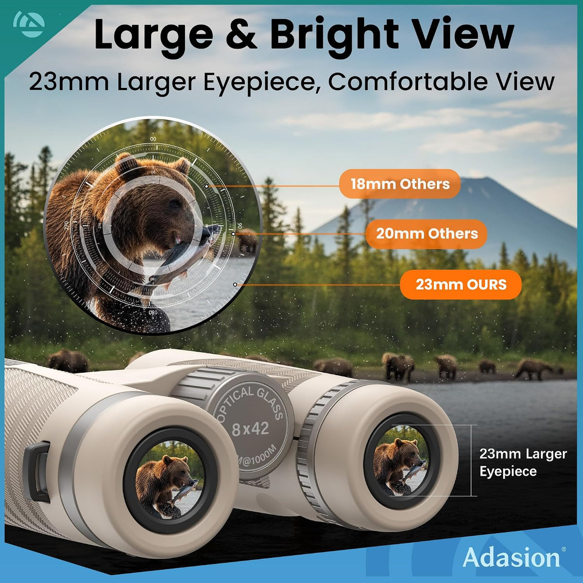 8x42 Binoculars for Adults High Powered with Phone Adapter & Tripod