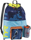TYR Big Mesh Mummy Backpack, Blue/Yellow