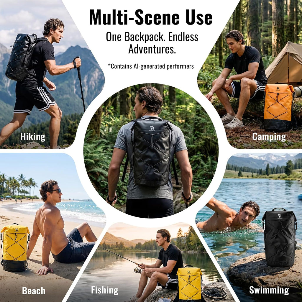 Dry Bag Waterproof Backpack 20L for Man & Woman, Roll Top Backpack
