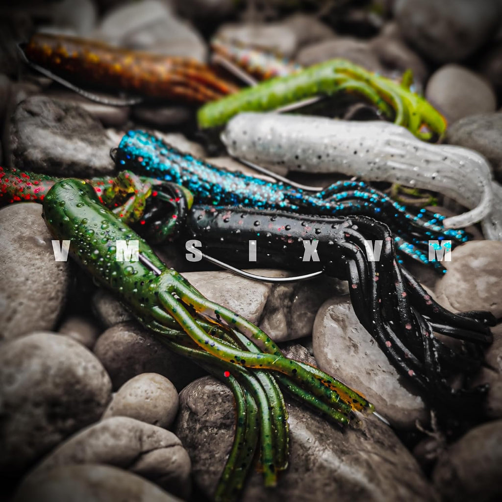 Tube Lures Jig Heads Hooks Tube Baits Worms for Bass Fishing
