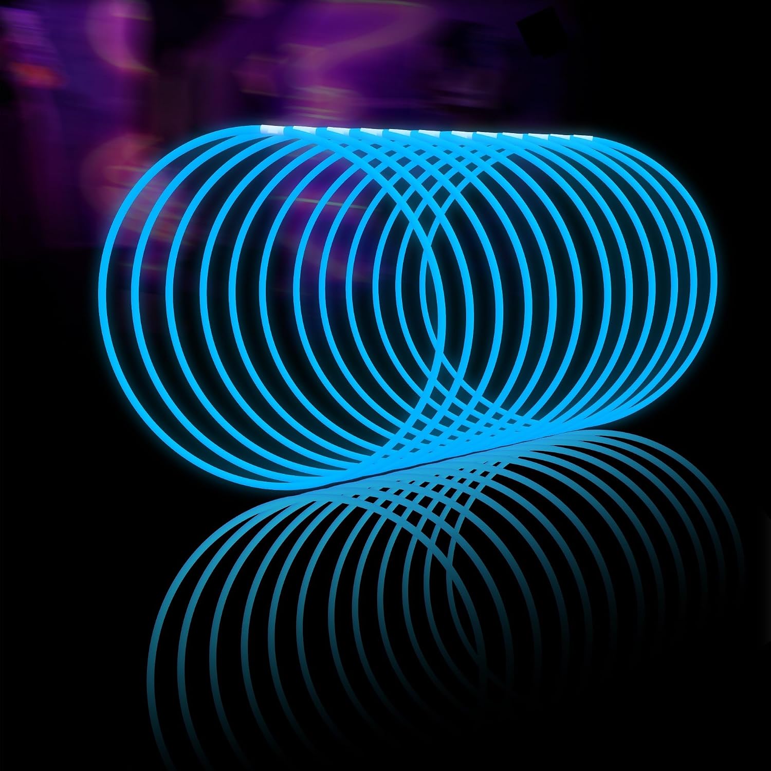 Glow Fever Glow Sticks Bulk 100ct 22'' Glow Necklaces with Connectors, Neon Light Sticks for Party Festivals Raves Concert Birthday Wedding, Multicolor