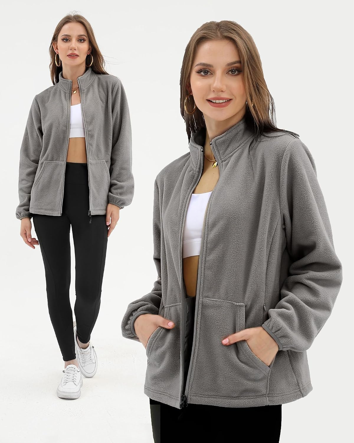 Argstar Women's Fleece Jacket 6 Pockets (XS-2XL)
