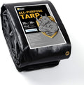 GUARD SHIELD Extreme Heavy Duty Black Poly Tarp 20x30 Feet Cover Waterproof Tarps 20mil Thick UV and Tear Resistant Tarpaulin