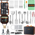 Gaialoop Portable Camping Cooking Utensils Set, Camp Kitchen Set with Organizer Bag, RV Essentials Outdoor Cooking Utensil Kit for Travel, Picnics, Camping, BBQs, Parties