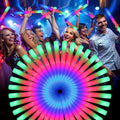 wellent 225 Foam Glow Sticks, Foam Light Up Sticks Party Supplies with 3 Mode Colorful Flashing, Glow Sticks Bulk Party Pack, Led Foam Sticks for Birthday, Wedding, New Year, Carnival, Concert