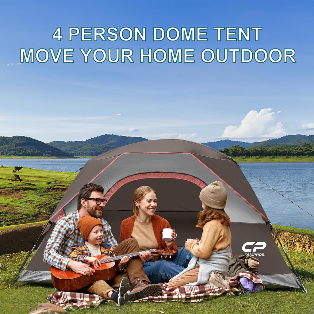 CAMPROS CP Tents for Camping 2/4/6 Person, Waterproof Windproof Dome Tent