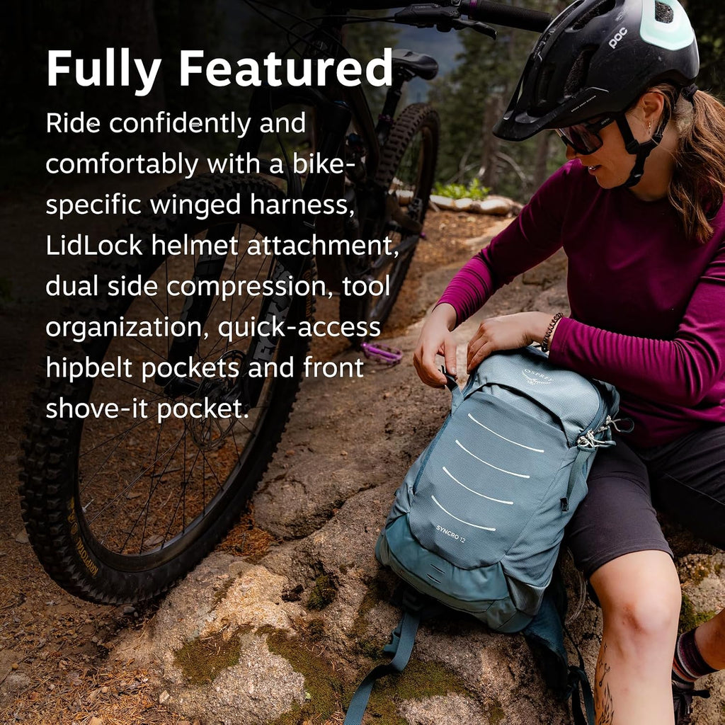 Osprey Syncro Men's Hiking Backpack with Hydraulics Reservoir -Lightweight Mountain Biking Hydration Pack