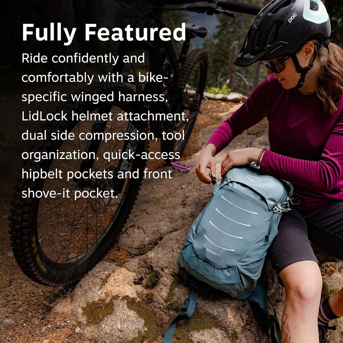Osprey Syncro Men's Hiking Backpack with Hydraulics Reservoir -Lightweight Mountain Biking Hydration Pack