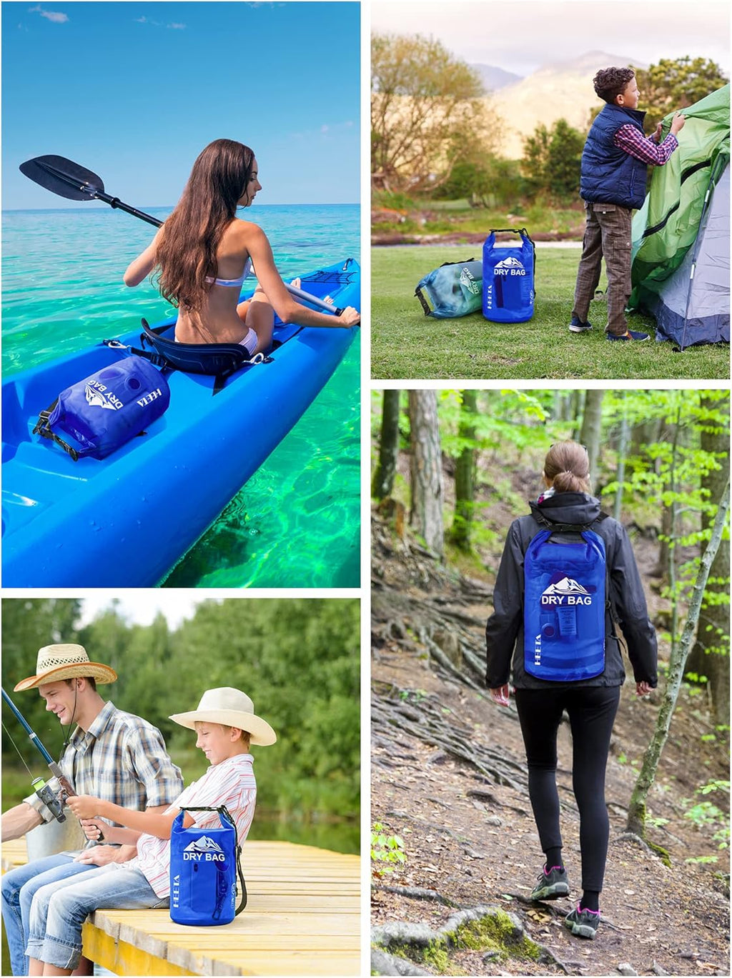 HEETA Dry Bag Waterproof Backpack with Phone Case 5L/10L/20L/30L/40L