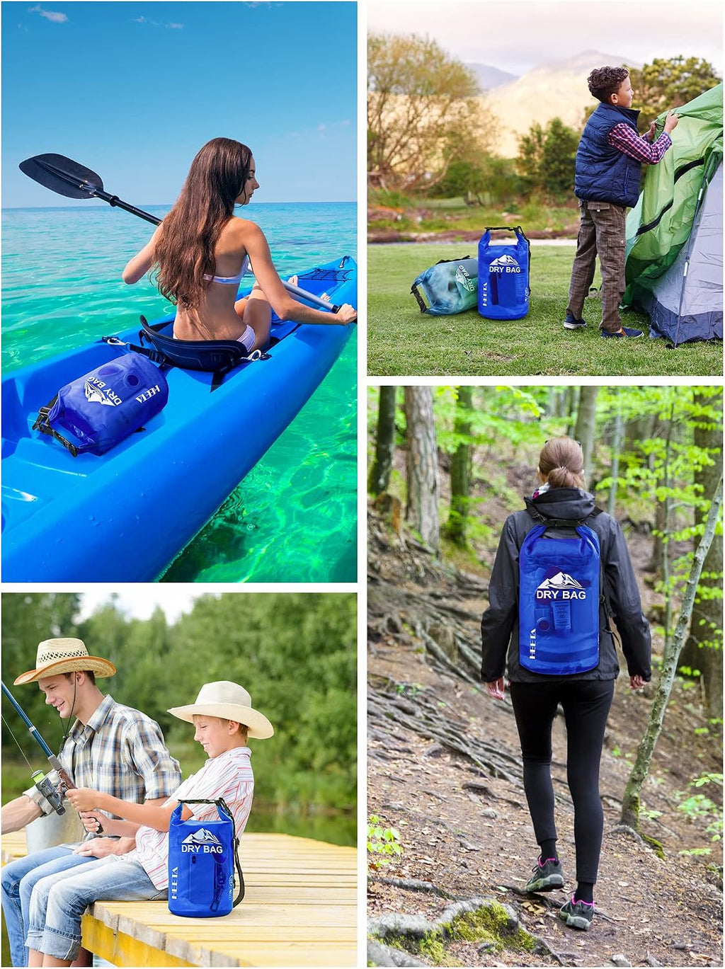 HEETA Dry Bag Waterproof Backpack with Phone Case 5L/10L/20L/30L/40L