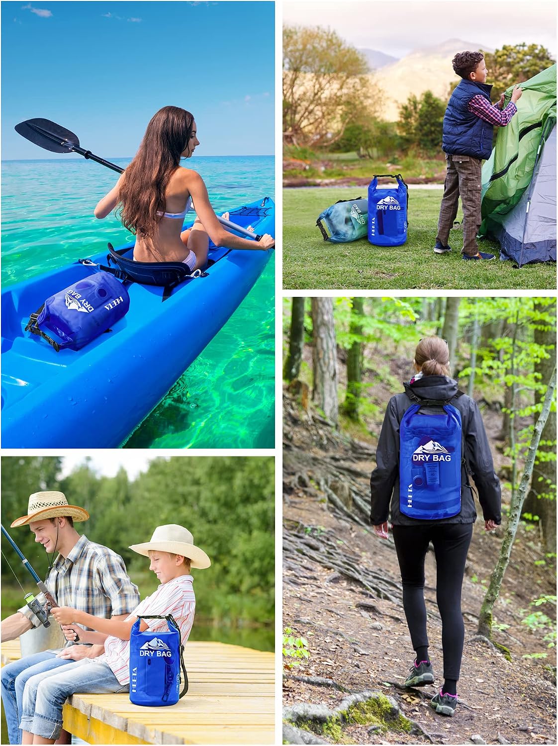 HEETA Dry Bag Waterproof Backpack with Phone Case 5L/10L/20L/30L/40L