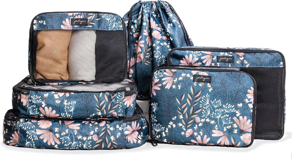 Jadyn Packing Cubes for Travel, 6-Piece Large Packing Cube Organizer Set for Suitcase, Duffel Bag, Luggage, Multiple Sizes Travel Essentials (Desert Leopard)