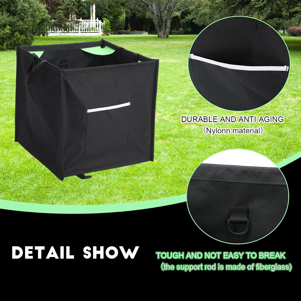 Arrowbash Arborist Throw Line Cube Bag, Foldable Storage Box,Green