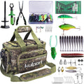 Fishing Shoulder Bag with Tackle Boxes, Fishing Sling Tackle Bag For Fishing Gear Storage With Fishing lures, Fishing pliers, Fish Lip Gripper, Fishing Gifts for Men