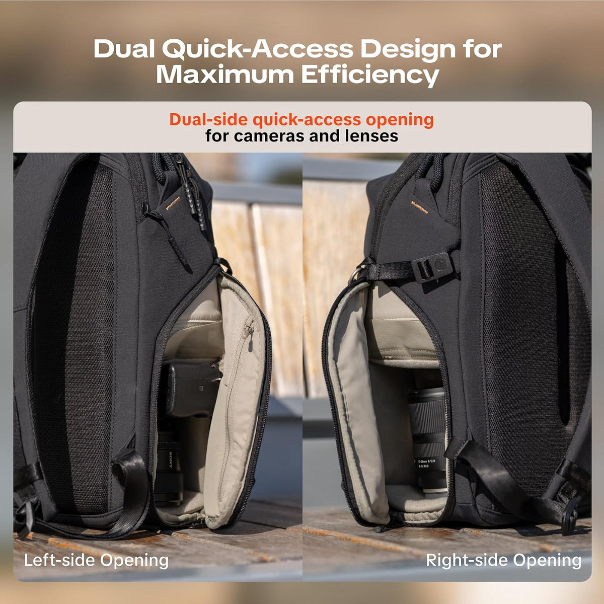 PGYTECH OneGo Lite 12L Camera Backpack Water-Resistant DSLR/Mirrorless Bag for Sony/Canon/Fujifilm, Drone Backpack, Tripod Mount Travel & Weekend Photography Pack (Purple)