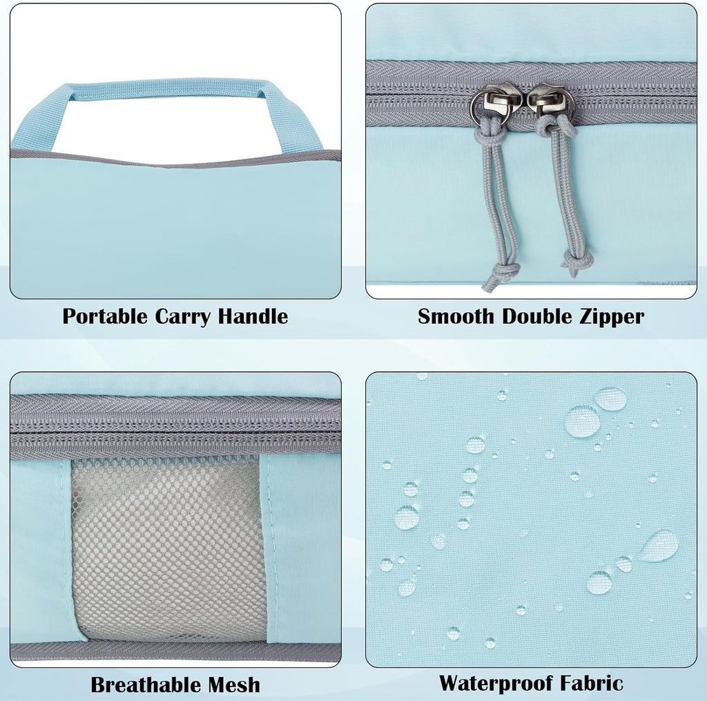 Compression Packing Cubes for Travel Suitcase Organizer Bags, Blue, XL