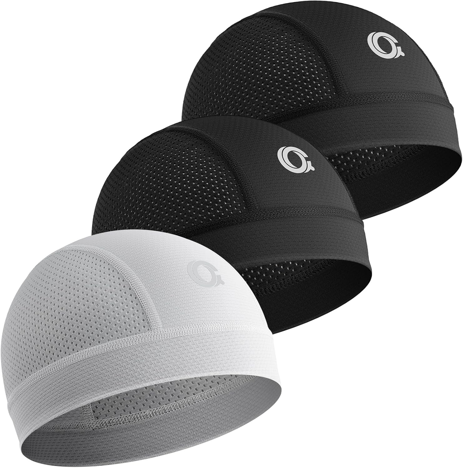 3-Pack Cooling Skull Cap Breathable Sweat-Wicking Helmet Liner for Men