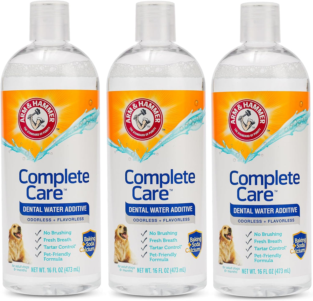 Arm & Hammer Complete Care Dog Dental Water Additive, 16 Fl Oz, 3-Pack