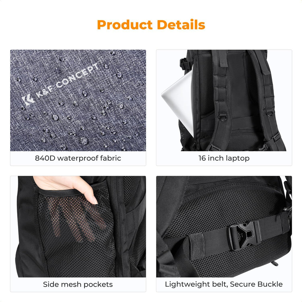 K&F CONCEPT Camera Backpack,30L Large Capacity Camera Bag for Photographers