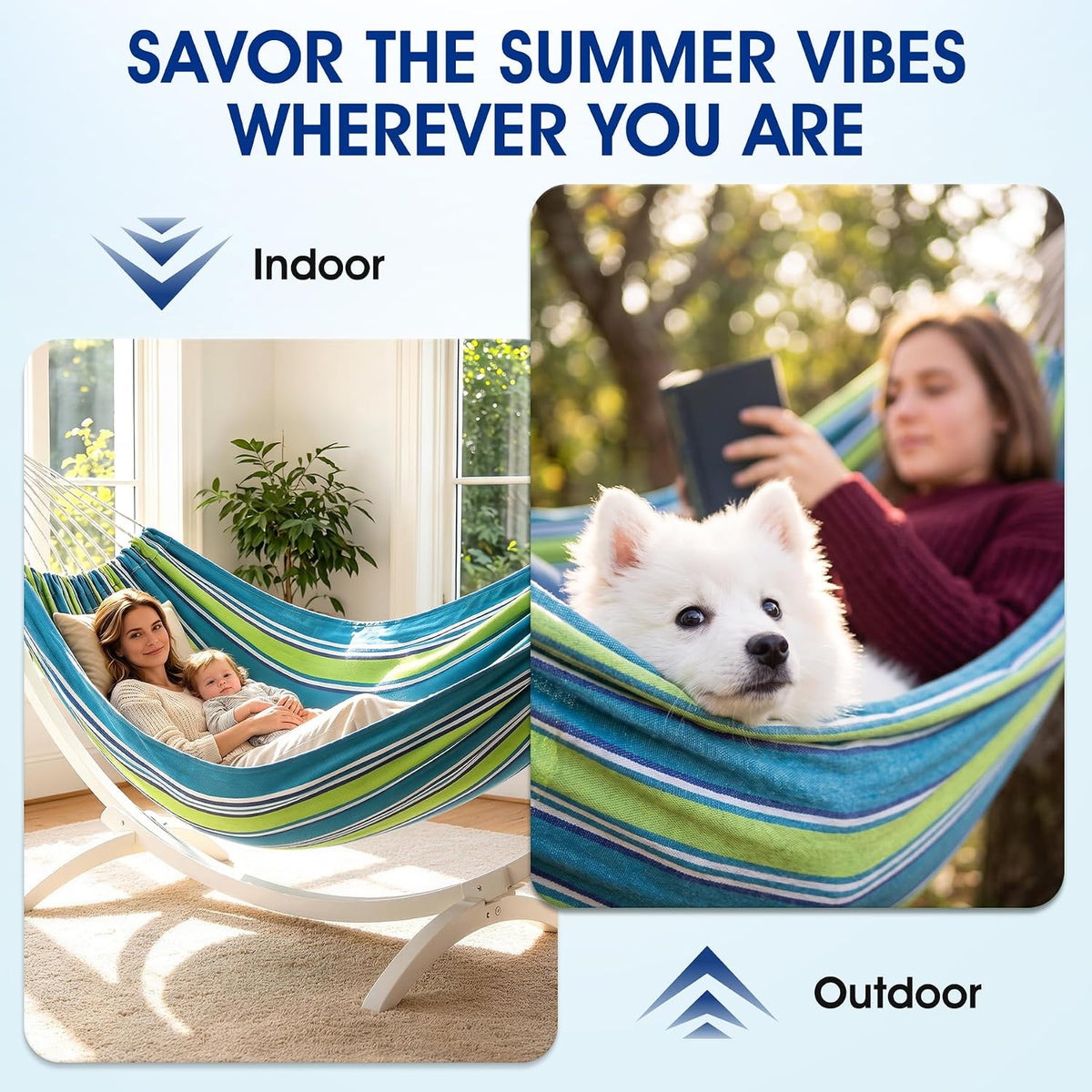 DeeprBetter Cotton Camping Hammock for Outside