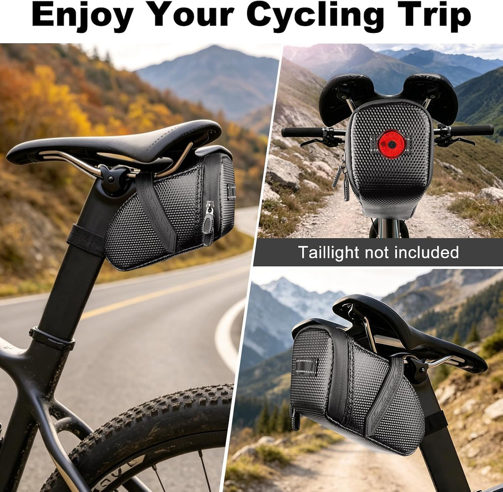 Large Capacity Bike Bicycle Under Seat Wedge Saddle Tail Bag