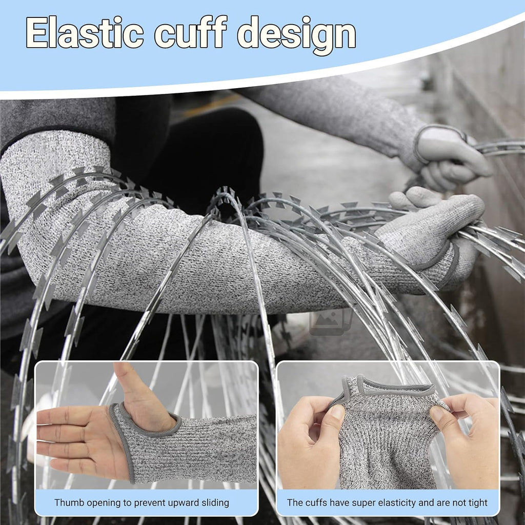 Cut Resistant Arm Sleeves, Protective Forearm Guards for Thin Skin, Gardening & Work 1 Pair