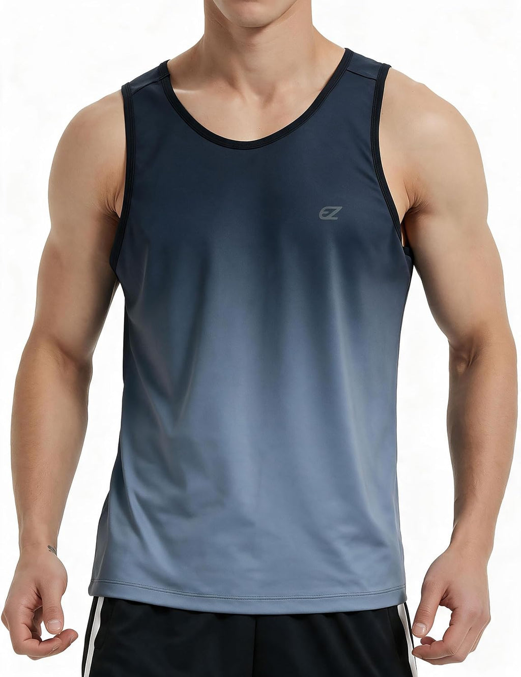EZRUN Men's Quick Dry Workout Tank Top UPF 50+ Sweat-Wicking Gym Shirt