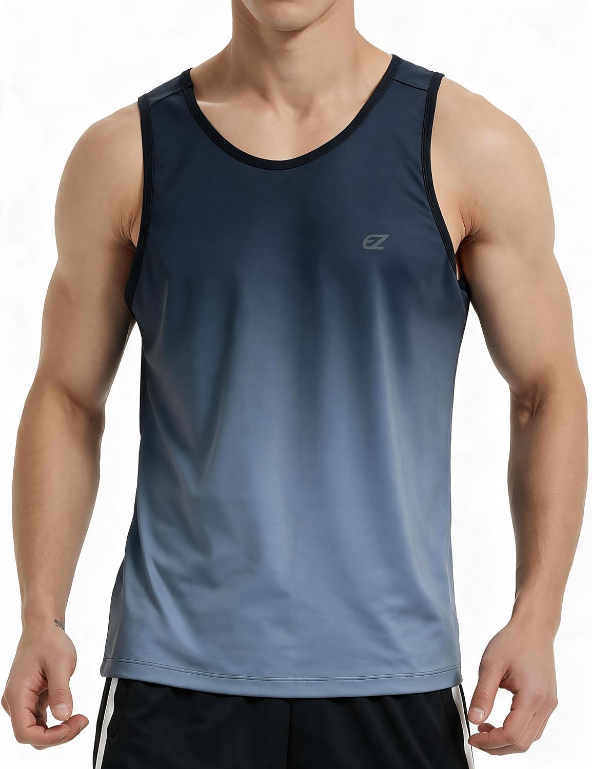 EZRUN Men's Quick Dry Workout Tank Top UPF 50+ Sweat-Wicking Gym Shirt