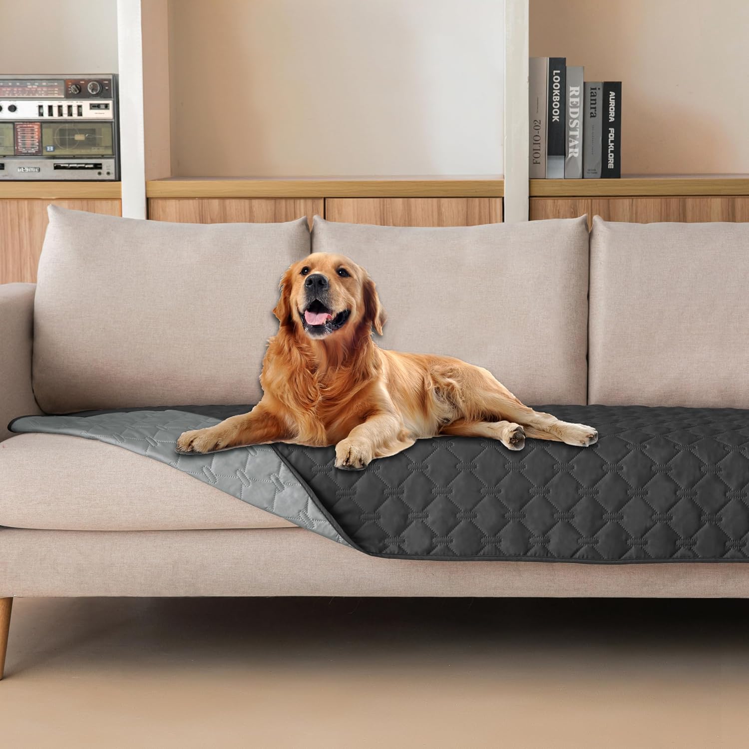 gogobunny Waterproof Dog Blanket, Couch Covers for Sofa, Reusable Pee Pads
