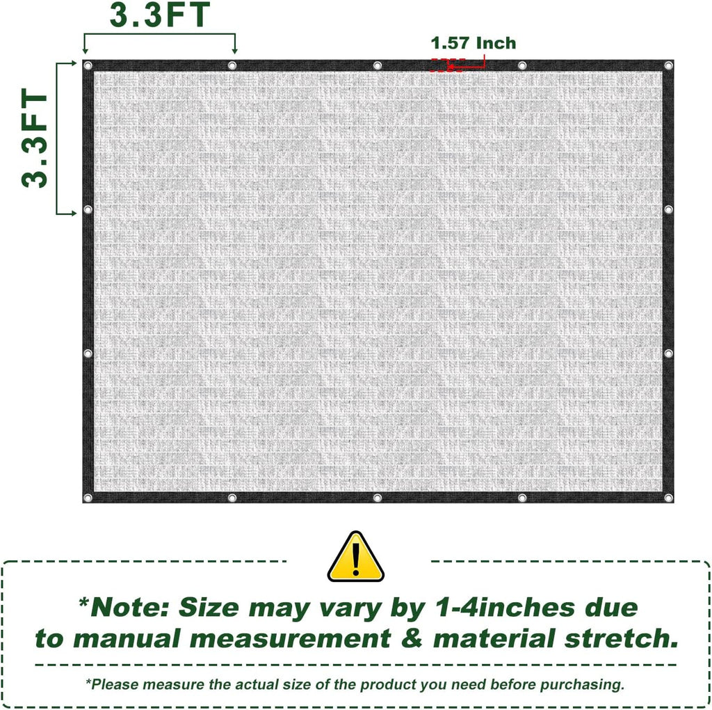 85% Aluminet Shade Cloth, 8x10 FT Heat Reflective Tarp for Blocking Sun