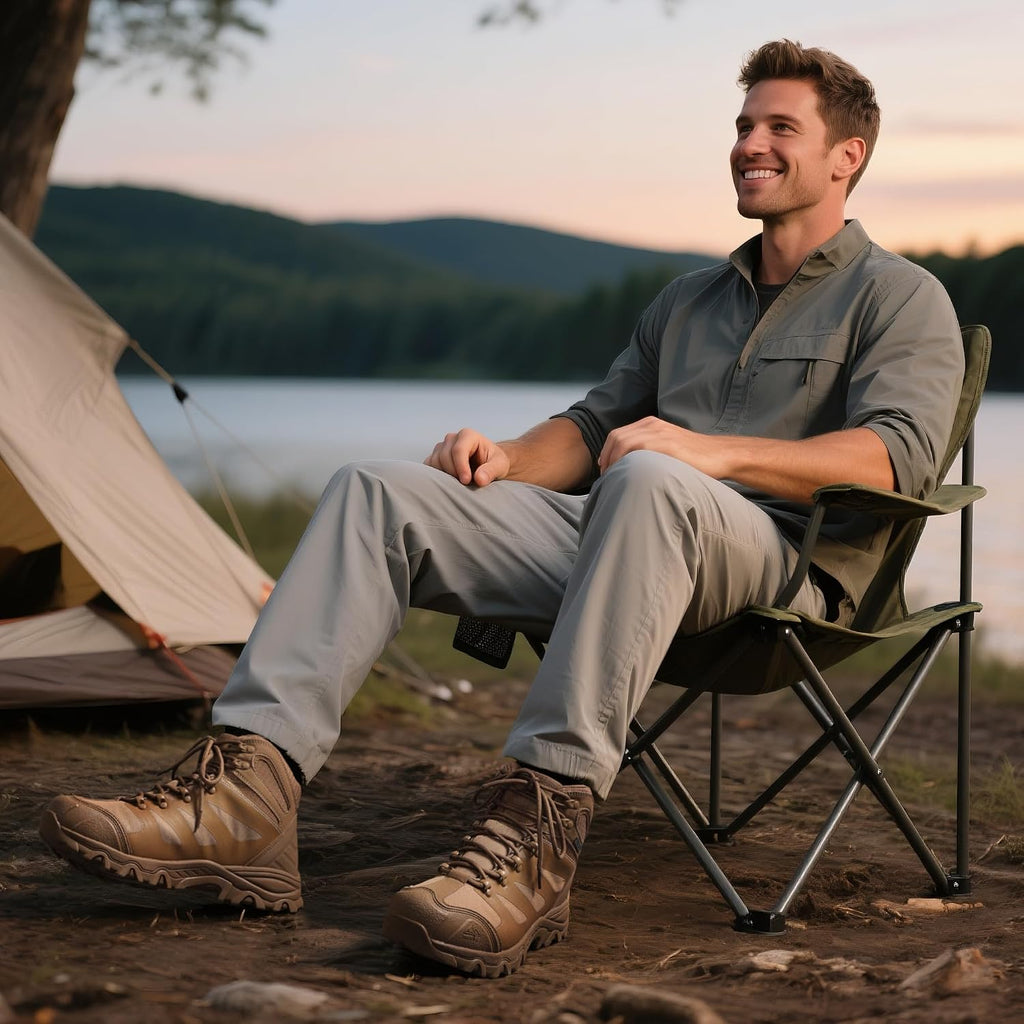 NORTIV 8 Men's Ankle High Waterproof Hiking Boots