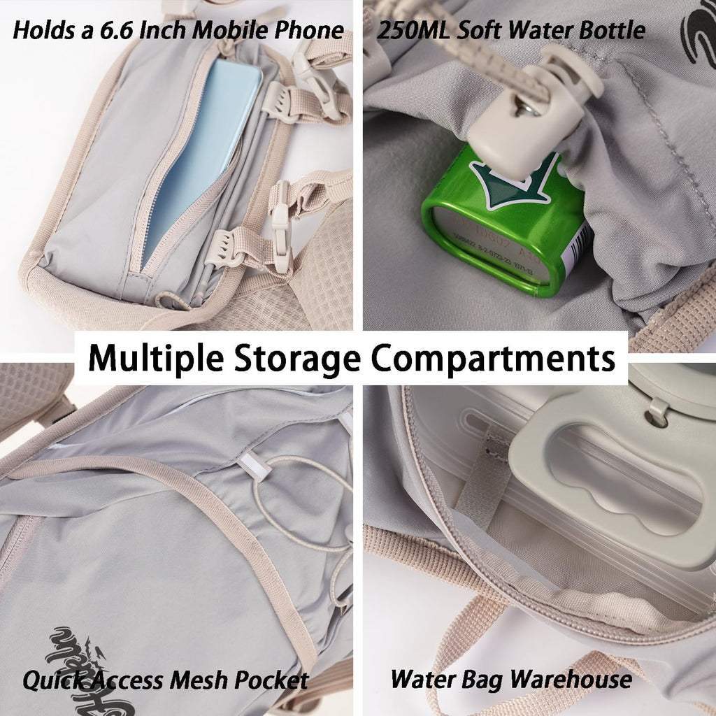 HEIKLN Hydration Backpack,Lightweight Water Backpack with 2L Water Bladder Running Hydration Vest Backpack for Hiking Running Cycling Hiking