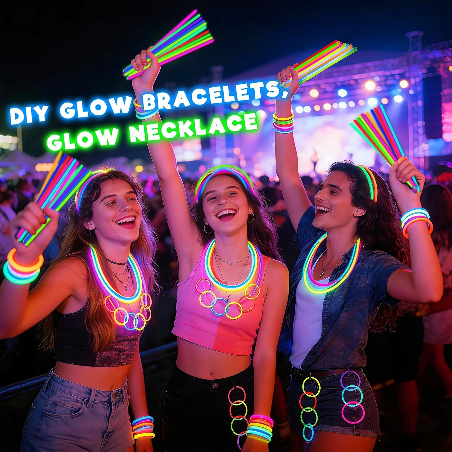 960 Pack Glow Sticks Bulk Party Pack Bright Glow in the Dark Party Supplies